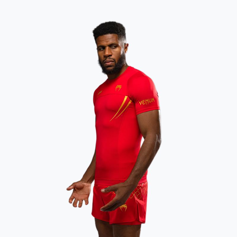 Maglietta da allenamento da uomo Venum X WOW FC Rashguards fury rosso/oro 5