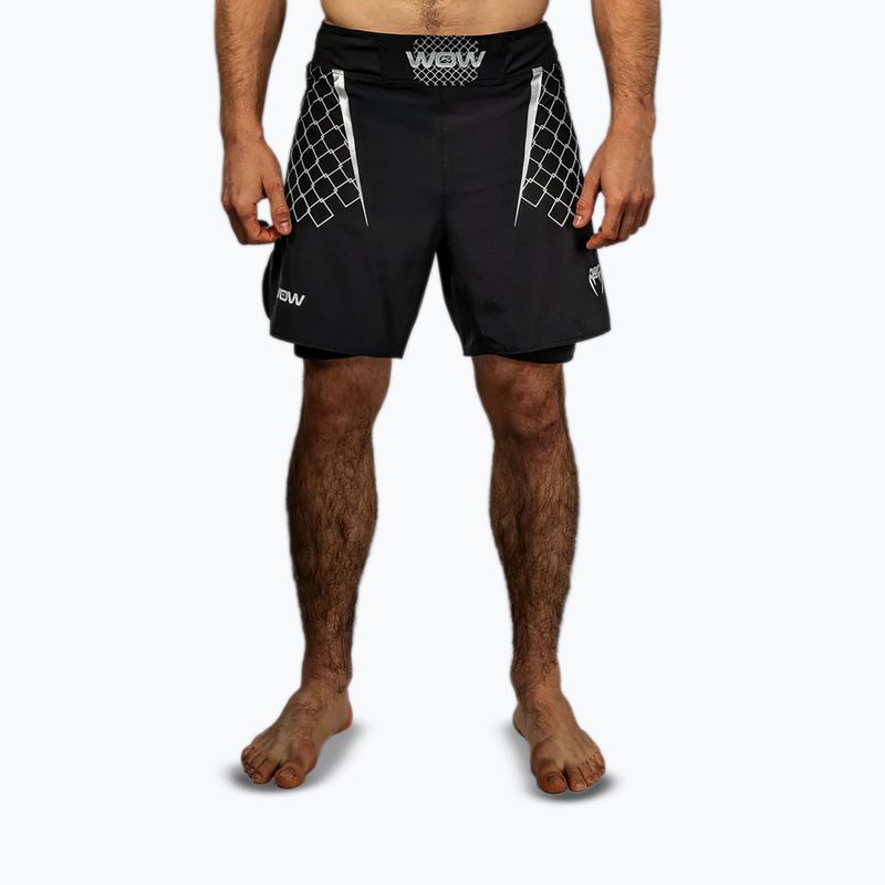 Pantaloncini da allenamento Venum X WOW FC da uomo nero/grigio argento