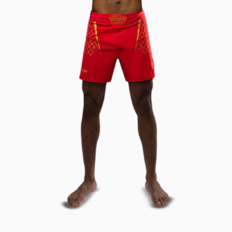 Pantaloncini da allenamento Venum X WOW FC da uomo rosso furore/oro