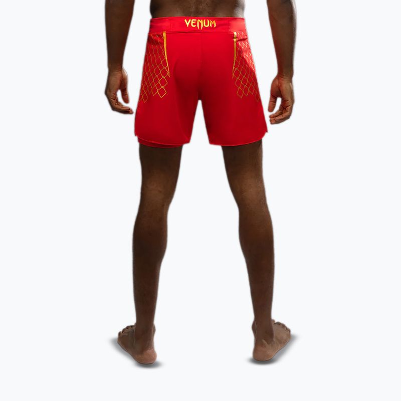 Pantaloncini da allenamento Venum X WOW FC da uomo rosso furore/oro 3
