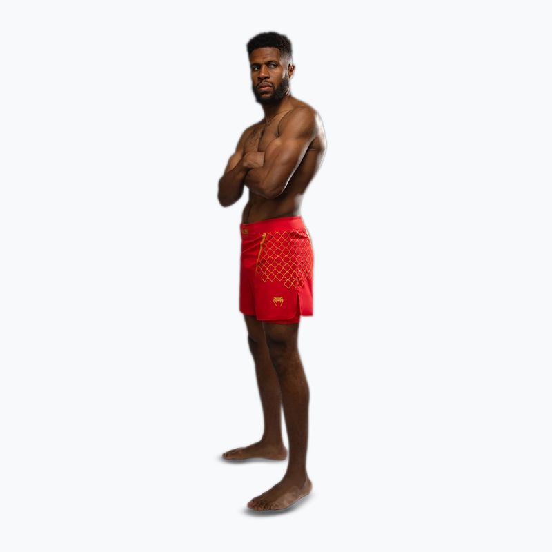 Pantaloncini da allenamento Venum X WOW FC da uomo rosso furore/oro 4