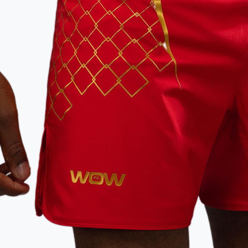 Pantaloncini da allenamento Venum X WOW FC da uomo rosso furore/oro 7