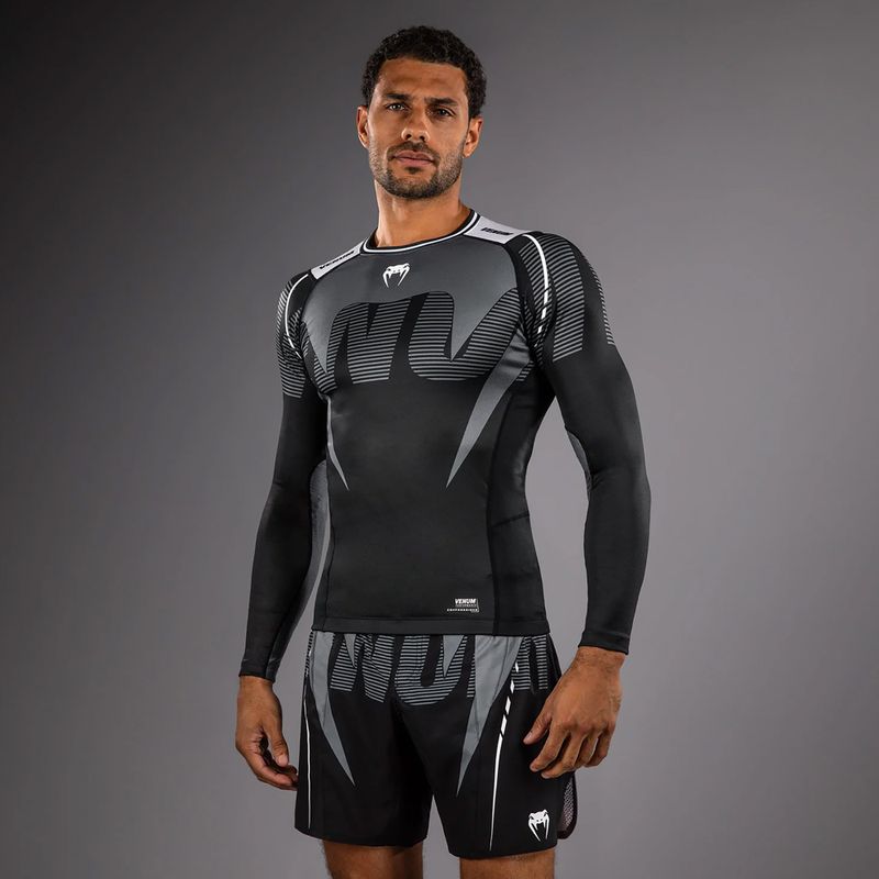 Rashguard a manica lunga uomo Venum Adrenaline Rashguard black/silver grey 3