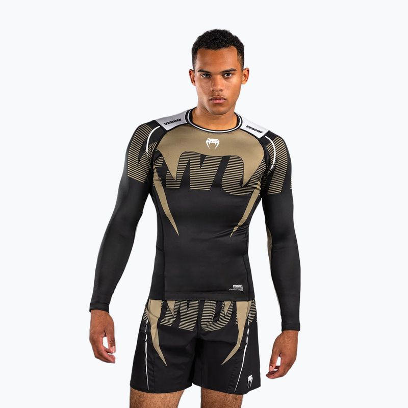 Rashguard a maniche lunghe da uomo Venum Adrenaline Rashguard black/sand
