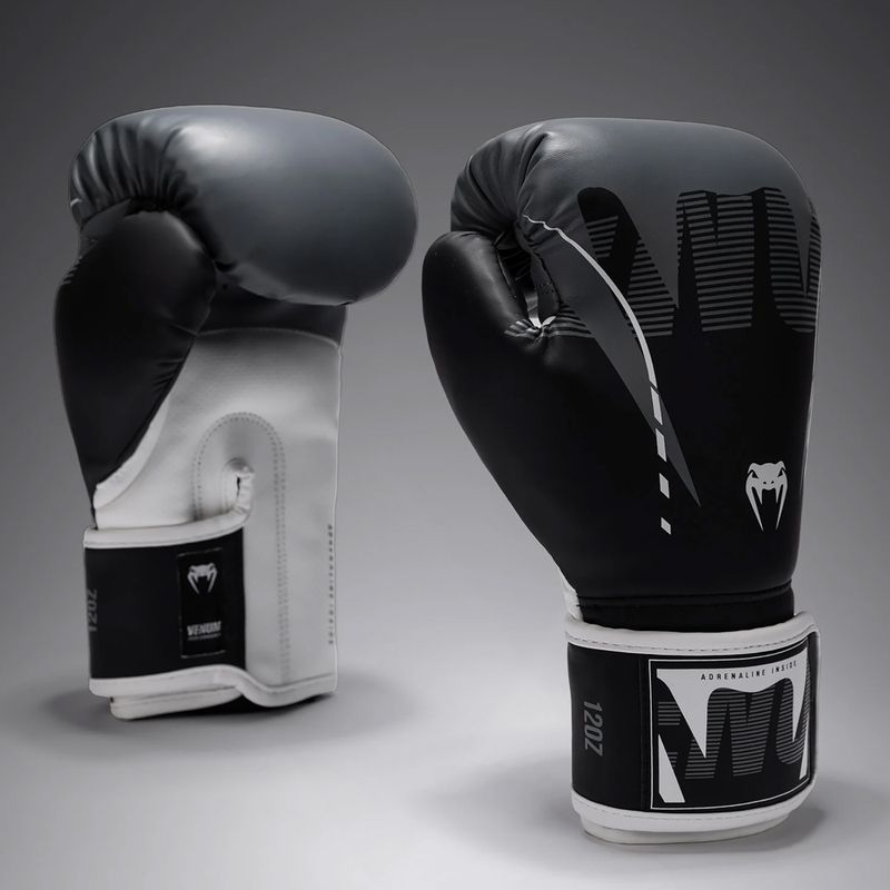 Guantoni da boxe Venum Adrenaline Boxing black/silver grey 2