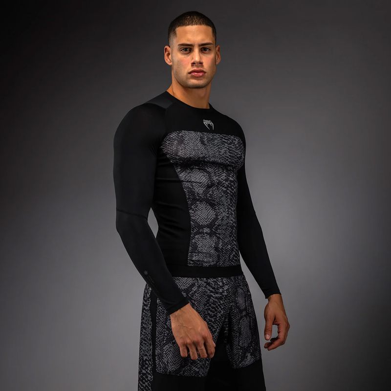 Rashguard da uomo a manica lunga Venum G-Fit Scales Rashguard black/charcoal grey 3
