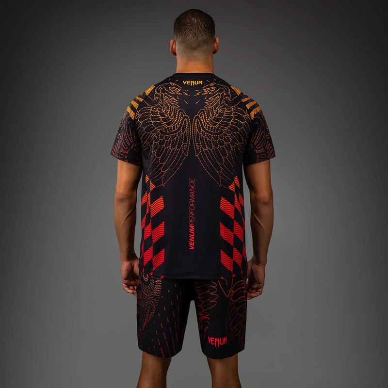 T-shirt uomo Venum Quetzal Fury Dry-Tech black/fury red/tangerine 3