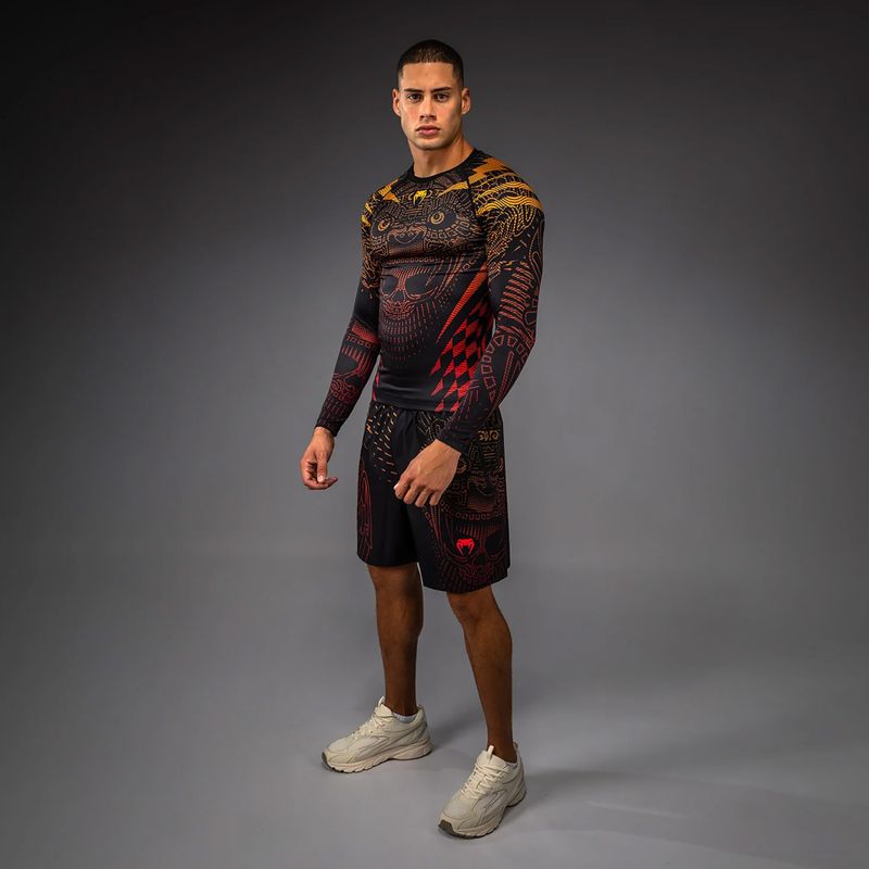Rashguard a manica lunga da uomo Venum Quetzal Fury Rashguard black/fury red/tangerine 2