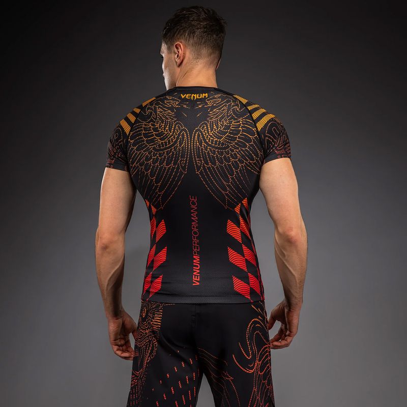 Rashguard uomo Venum Quetzal Fury Rashguard black/fury red/tangerine 2