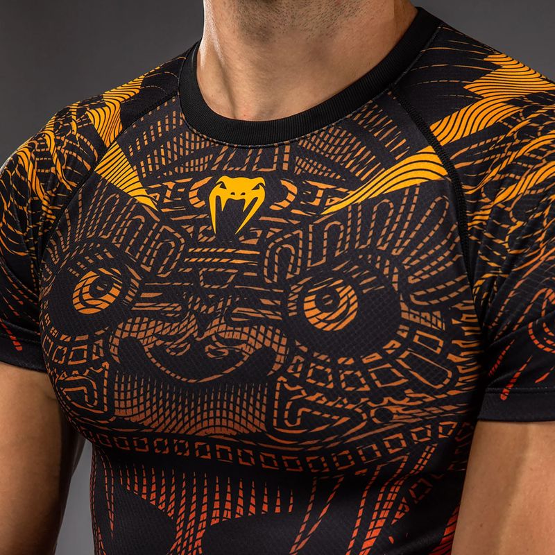Rashguard uomo Venum Quetzal Fury Rashguard black/fury red/tangerine 4
