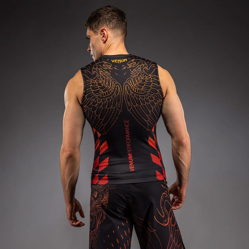 Rashguard uomo Venum Quetzal Fury Sleeveless Rashguard black/fury red/tangerine 2