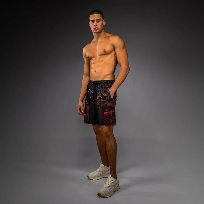 Pantaloncini da allenamento uomo Venum Quetzal Fury Training black/fury red/tangerine 2