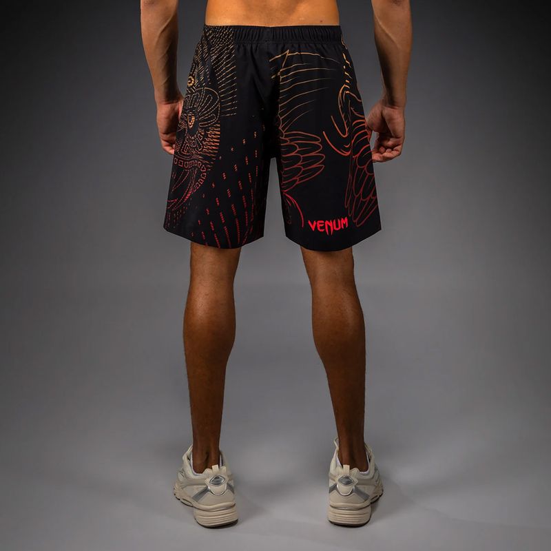 Pantaloncini da allenamento uomo Venum Quetzal Fury Training black/fury red/tangerine 3