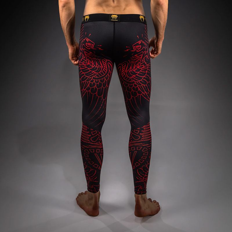Leggings da uomo per lʼallenamento Venum Quetzal Fury black/fury red/tangerine 3