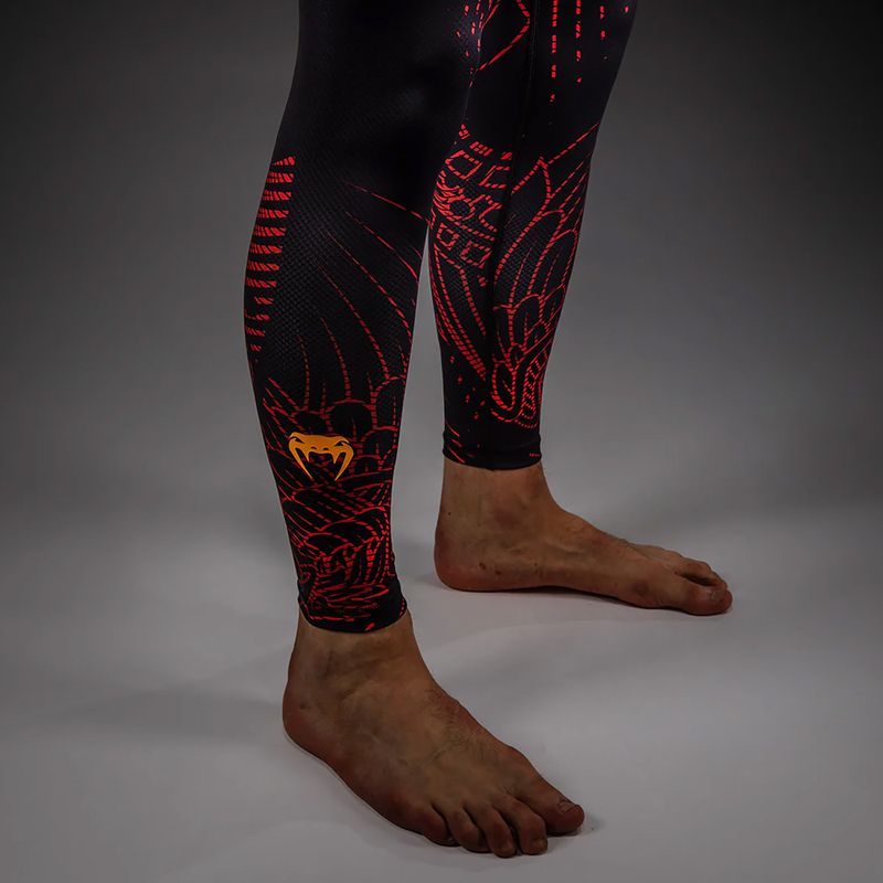 Leggings da uomo per lʼallenamento Venum Quetzal Fury black/fury red/tangerine 4