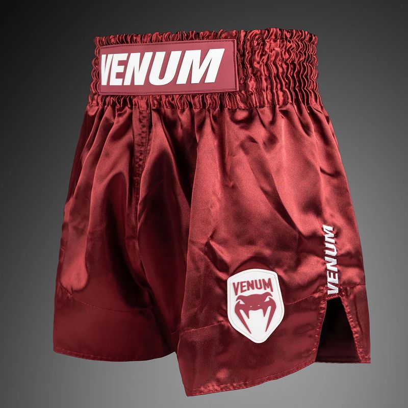 Pantaloncini da allenamento uomo Venum Classic Evo Muay Thai burgundy 3