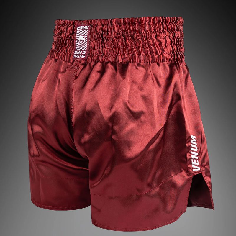 Pantaloncini da allenamento uomo Venum Classic Evo Muay Thai burgundy 4