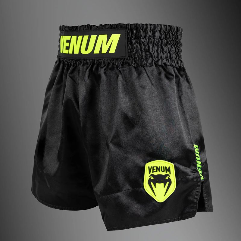 Pantaloncini da allenamento uomo Venum Classic Evo Muay Thai black/neon yellow 3