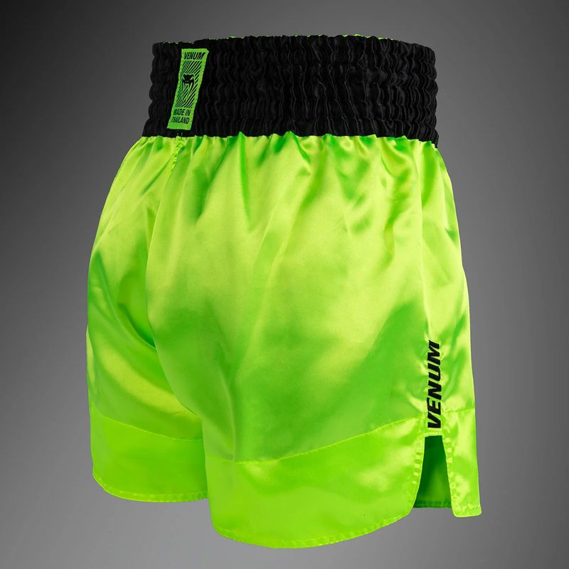 Pantaloncini da allenamento uomo Venum Classic Evo Muay Thai neon yellow/black 4