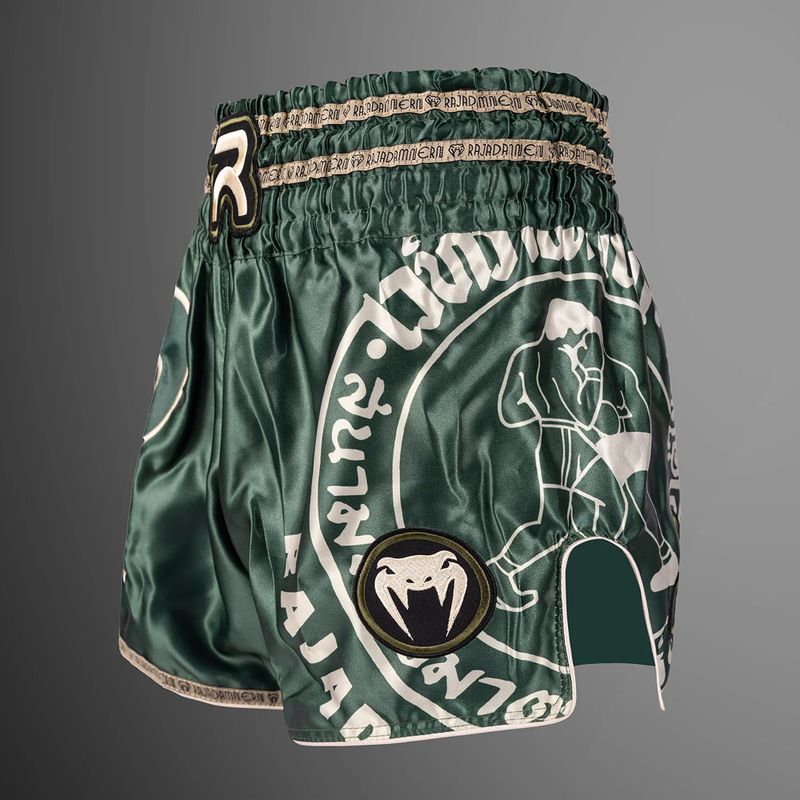 Pantaloncini da allenamento uomo Venum x Rajadamnern Muay Thai military green 3
