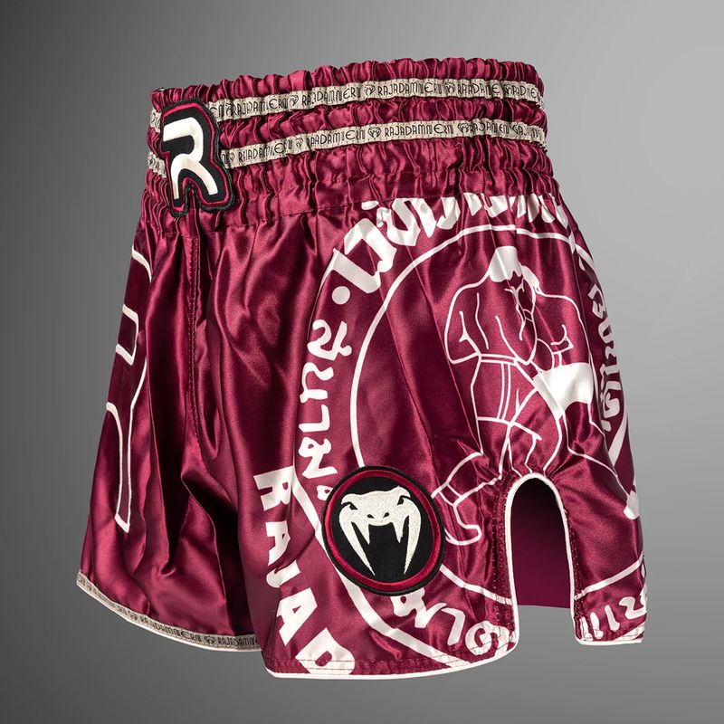 Pantaloncini da allenamento da uomo Venum x Rajadamnern Muay Thai burgundy 3