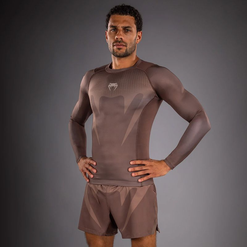 Rashguard a maniche lunghe da uomo Venum No Gi Rashguards chocolate brown 3