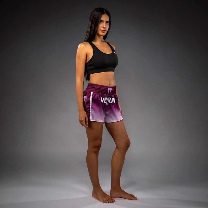 Pantaloncini da allenamento donna Venum Iris Muay Thai plum/white 2