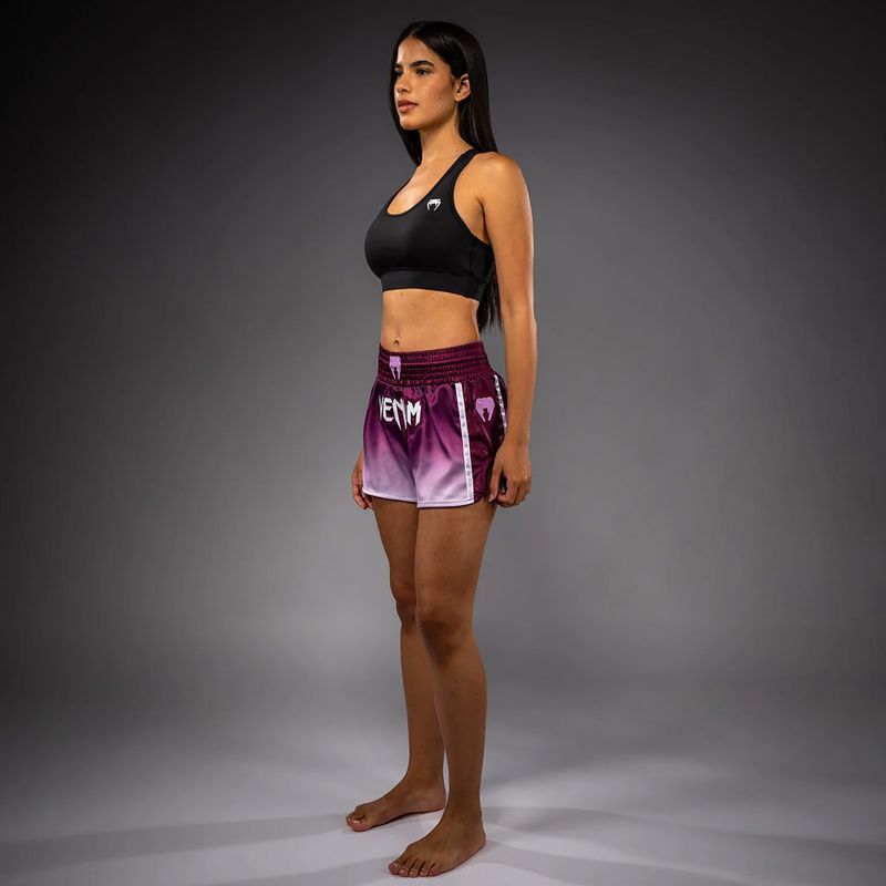 Pantaloncini da allenamento donna Venum Iris Muay Thai plum/white 5