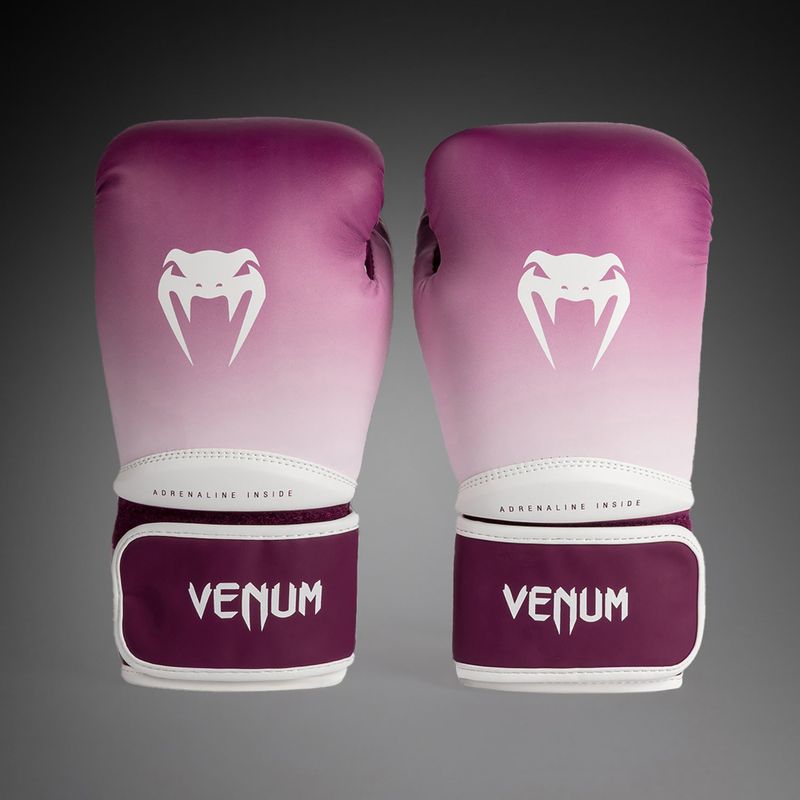 Guantoni da boxe donna Venum Iris Boxing plum/white 3