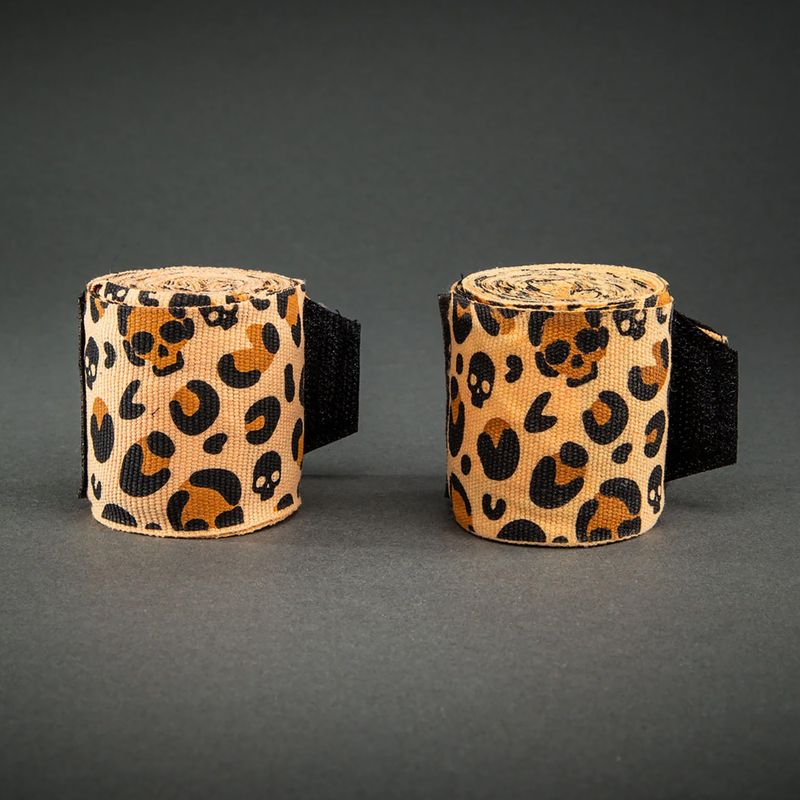 Fasce da boxe Venum Skull Handwraps 450 cm camel 2