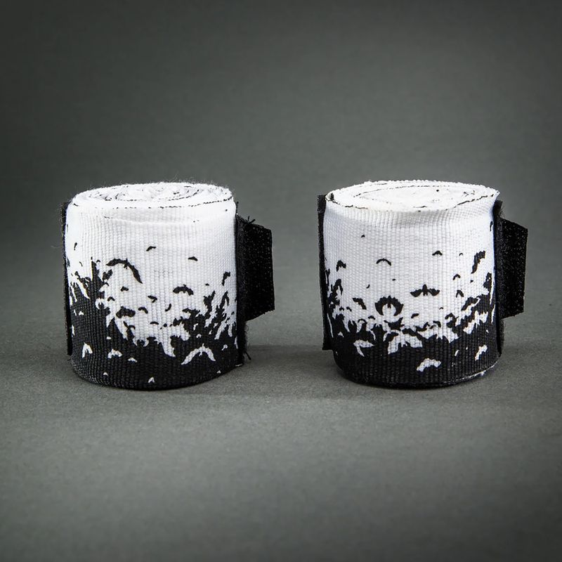 Bende da boxe Venum Bats Night Handwraps 250 cm black/white 2