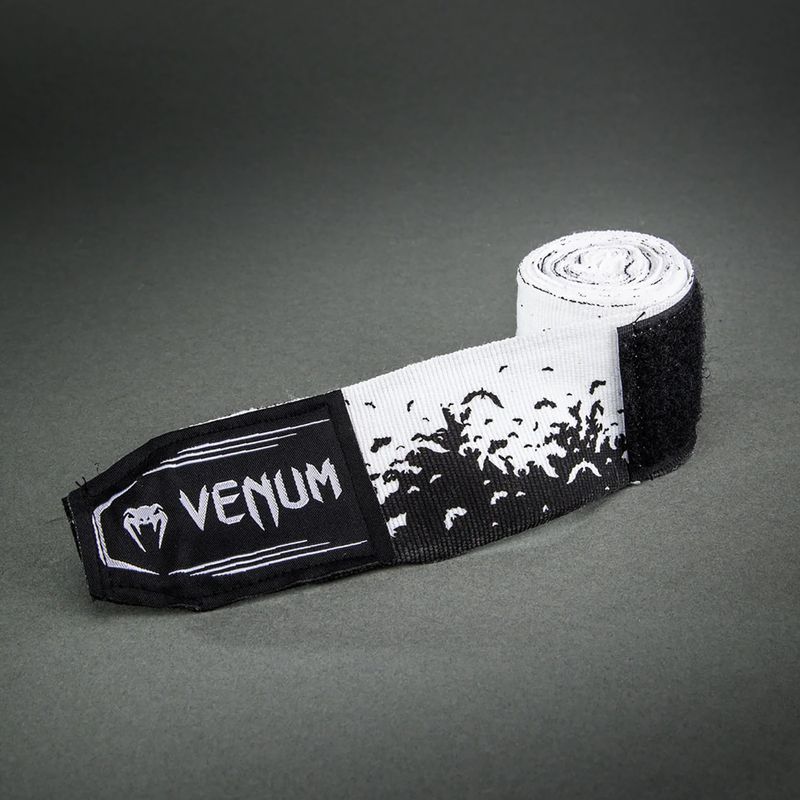 Bende da boxe Venum Bats Night Handwraps 250 cm black/white 3