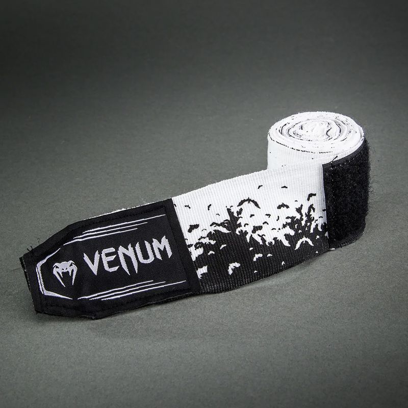 Bende da boxe Venum Bats Night Handwraps 200 cm black/white 3