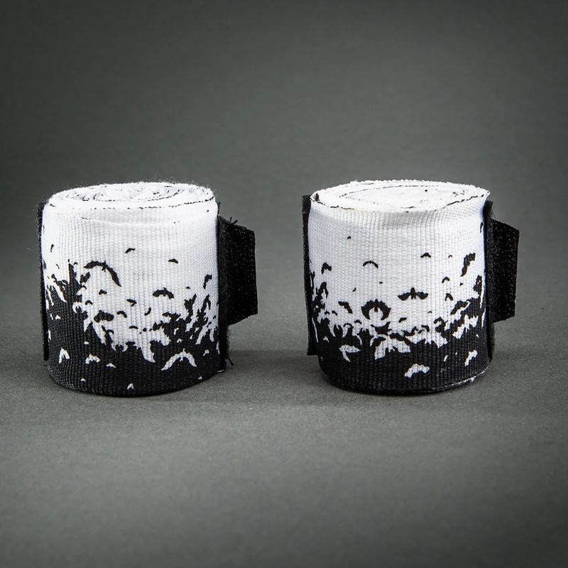 Fasce da boxe Venum Bats Night Handwraps 400 cm black/white 2