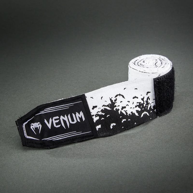 Fasce da boxe Venum Bats Night Handwraps 400 cm black/white 3