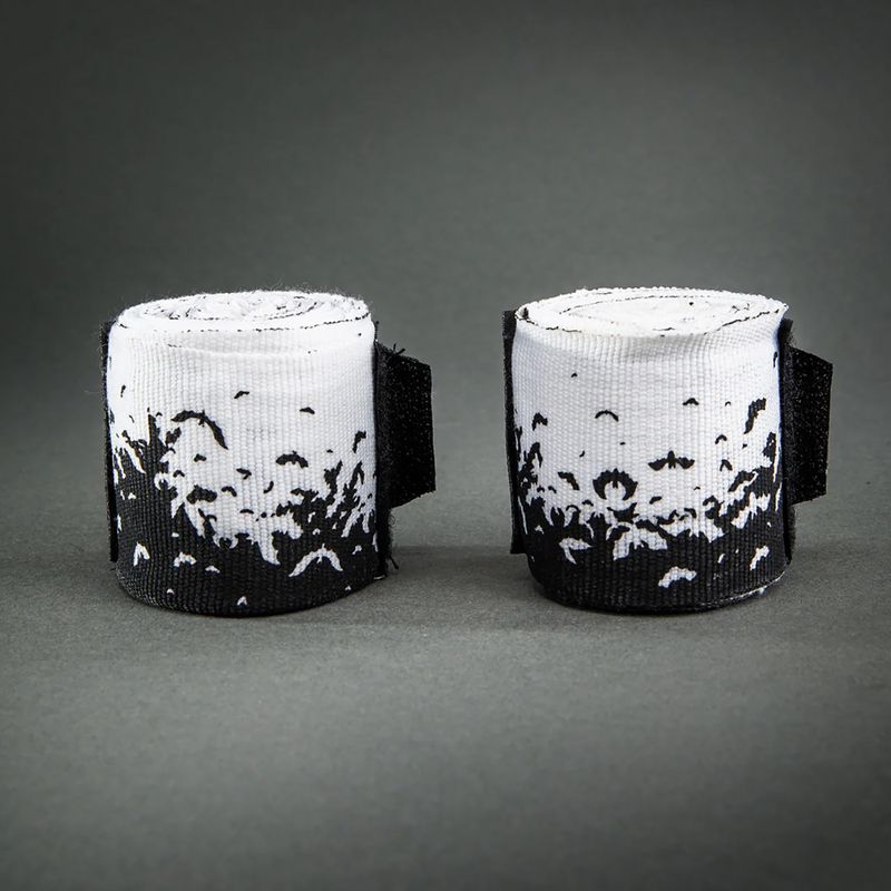 Bende da boxe Venum Bats Night Fasce per le mani 450 cm black/white 2