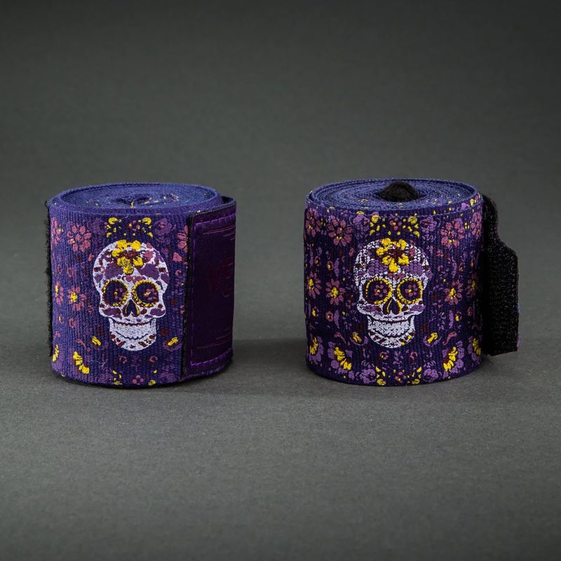 Bende da boxe Venum Santa Muerte Handwraps 450 cm dark purple 2