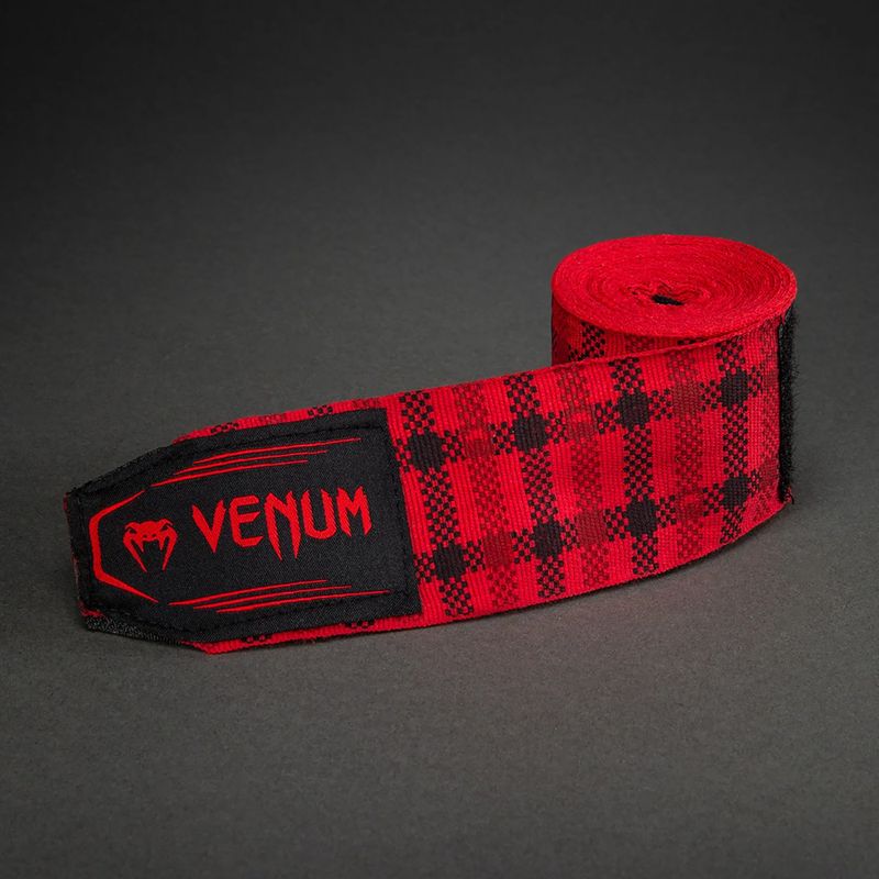 Fasce da boxe Venum Tartan Handwraps 400 cm fury red 3