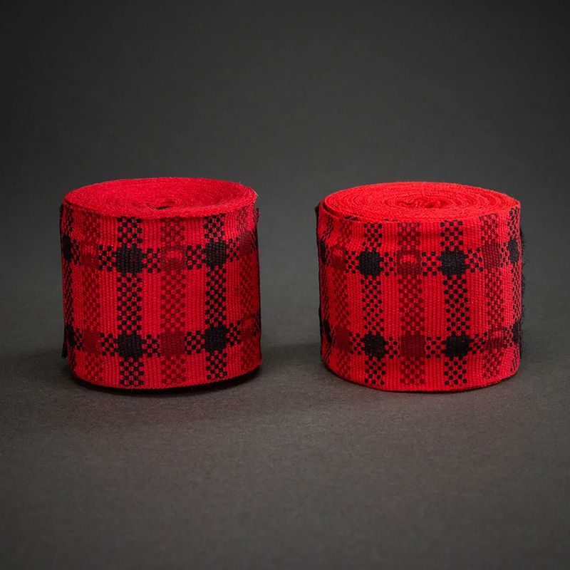 Fasce da boxe Venum Tartan Handwraps 450 cm Fury Red 2