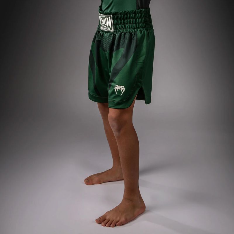 Pantaloncini da allenamento per bambini Venum Attack Kids Boxing forest green/off white 4