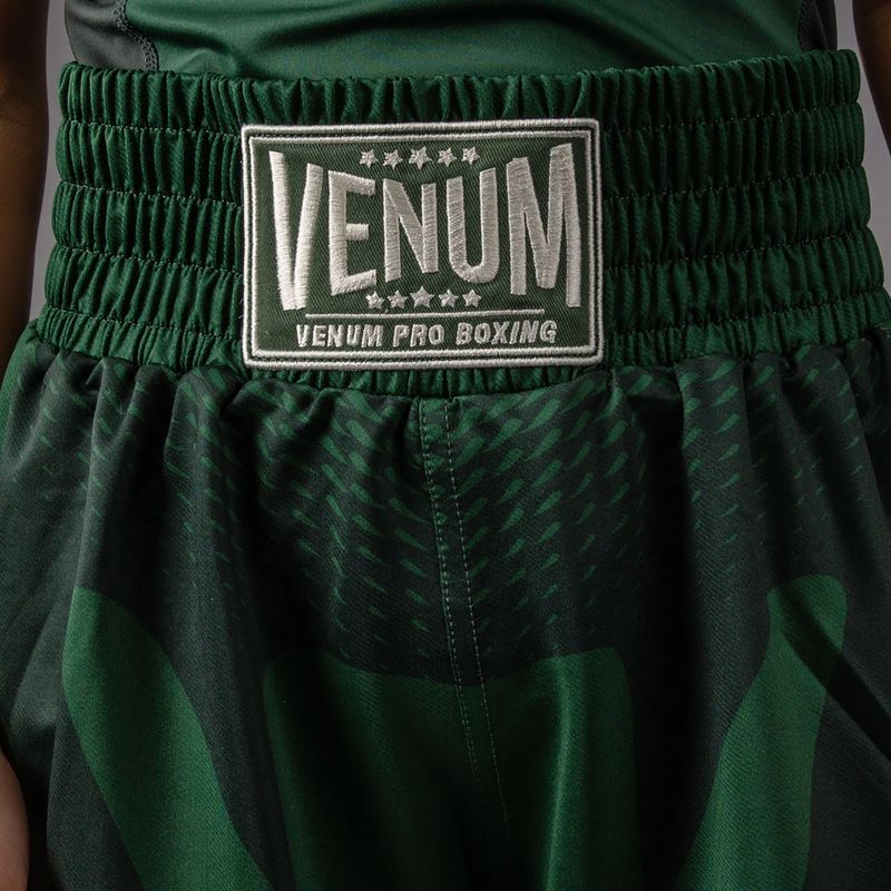 Pantaloncini da allenamento per bambini Venum Attack Kids Boxing forest green/off white 6