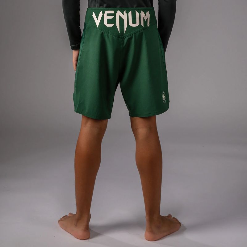 Pantaloncini da allenamento per bambini Venum Attack Kids Fightshorts forest green/off white 4