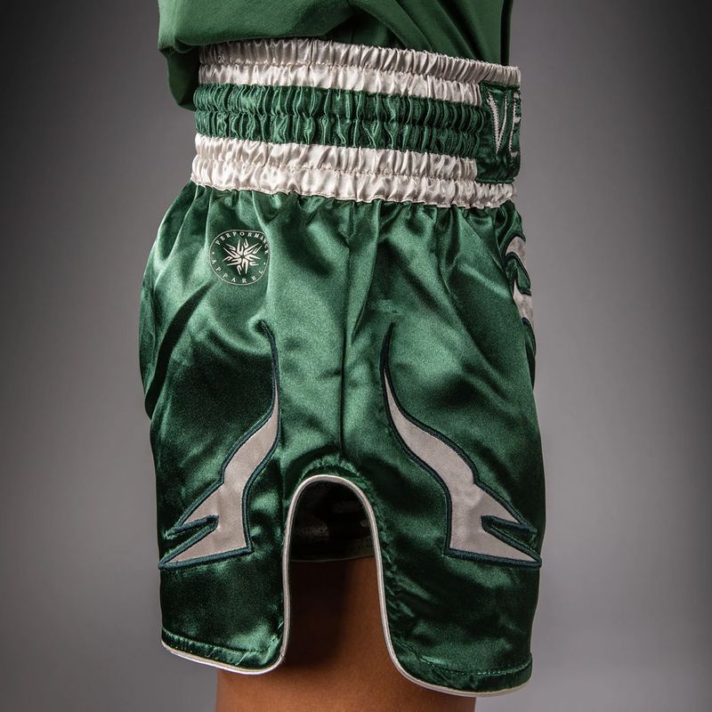 Pantaloncini da allenamento per bambini Venum Inferno Muay Thai forest green/off white 5