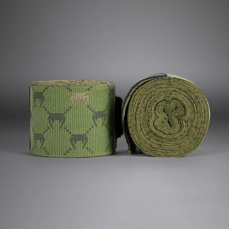 Bende da boxe Venum Monogram Hand Wraps Advanced 400 cm khaki 2