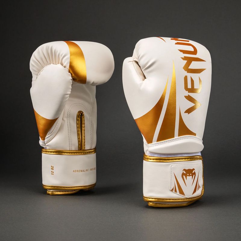 Guantoni da boxe Venum Challenger 2.5 Boxing white/gold 2