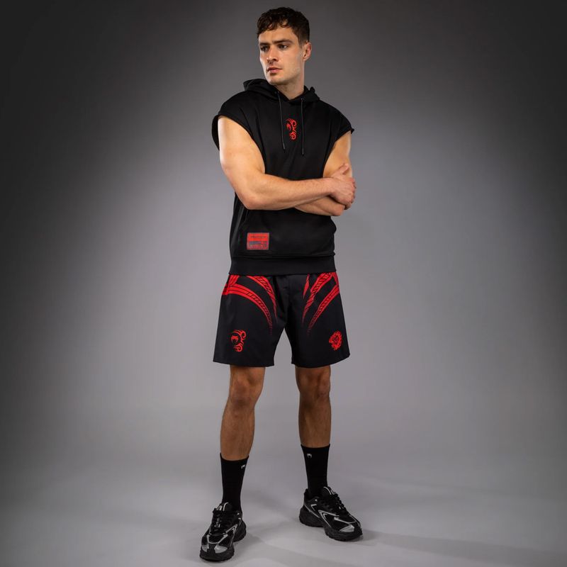 Felpa da uomo Venum x Mike Tyson Tiger senza maniche con cappuccio deep black/intense red 2