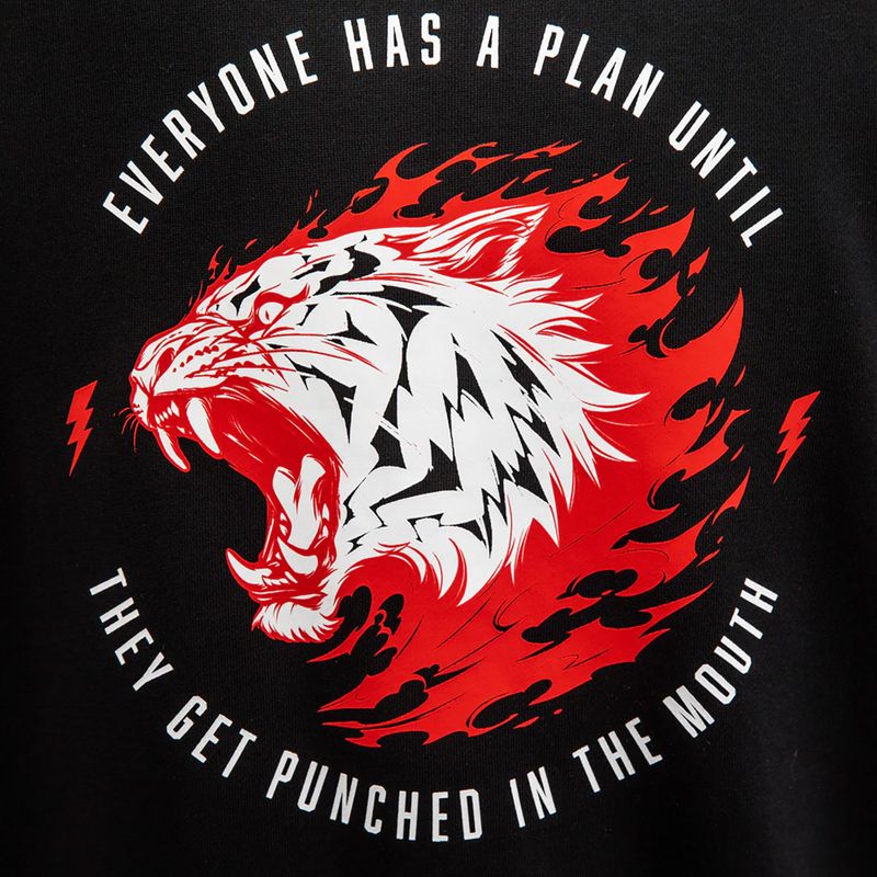 Felpa da uomo Venum x Mike Tyson Tiger senza maniche con cappuccio deep black/intense red 7