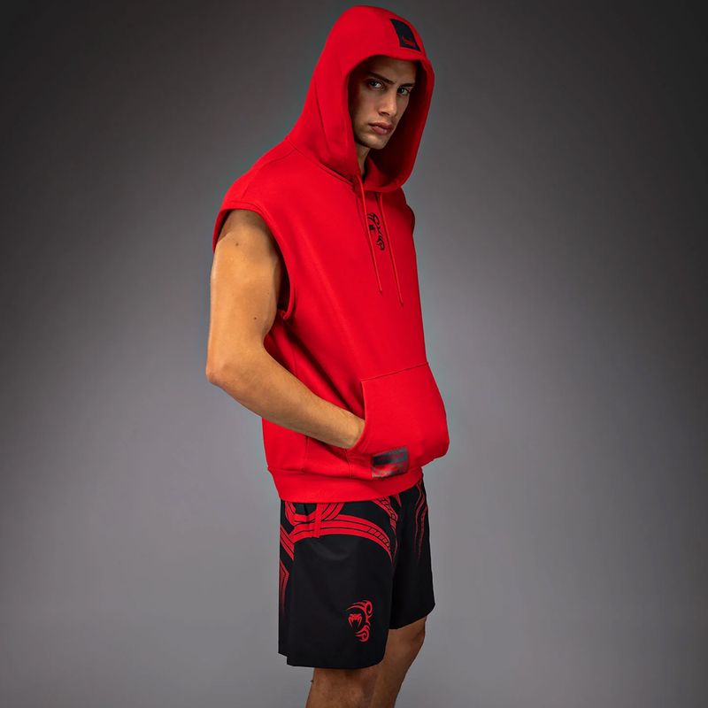 Felpa da uomo Venum x Mike Tyson Tiger Sleeveless Hoodie intense red/deep black 4