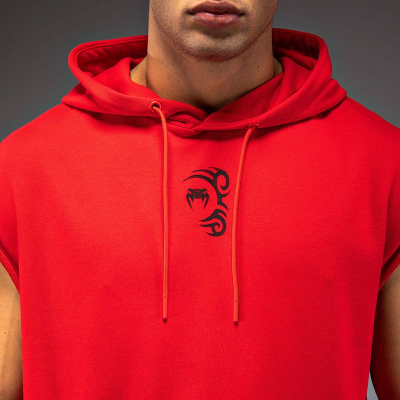 Felpa da uomo Venum x Mike Tyson Tiger Sleeveless Hoodie intense red/deep black 5