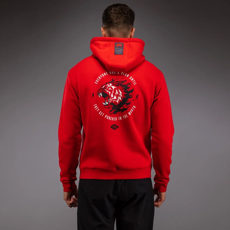 Felpa con cappuccio uomo Venum x Mike Tyson Tiger Hoodie intense red/deep black 3